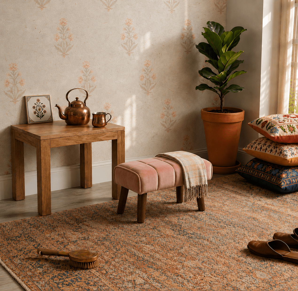 Blush Terra Ottoman - Plush Livings