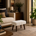 Ivory Noir Ottoman