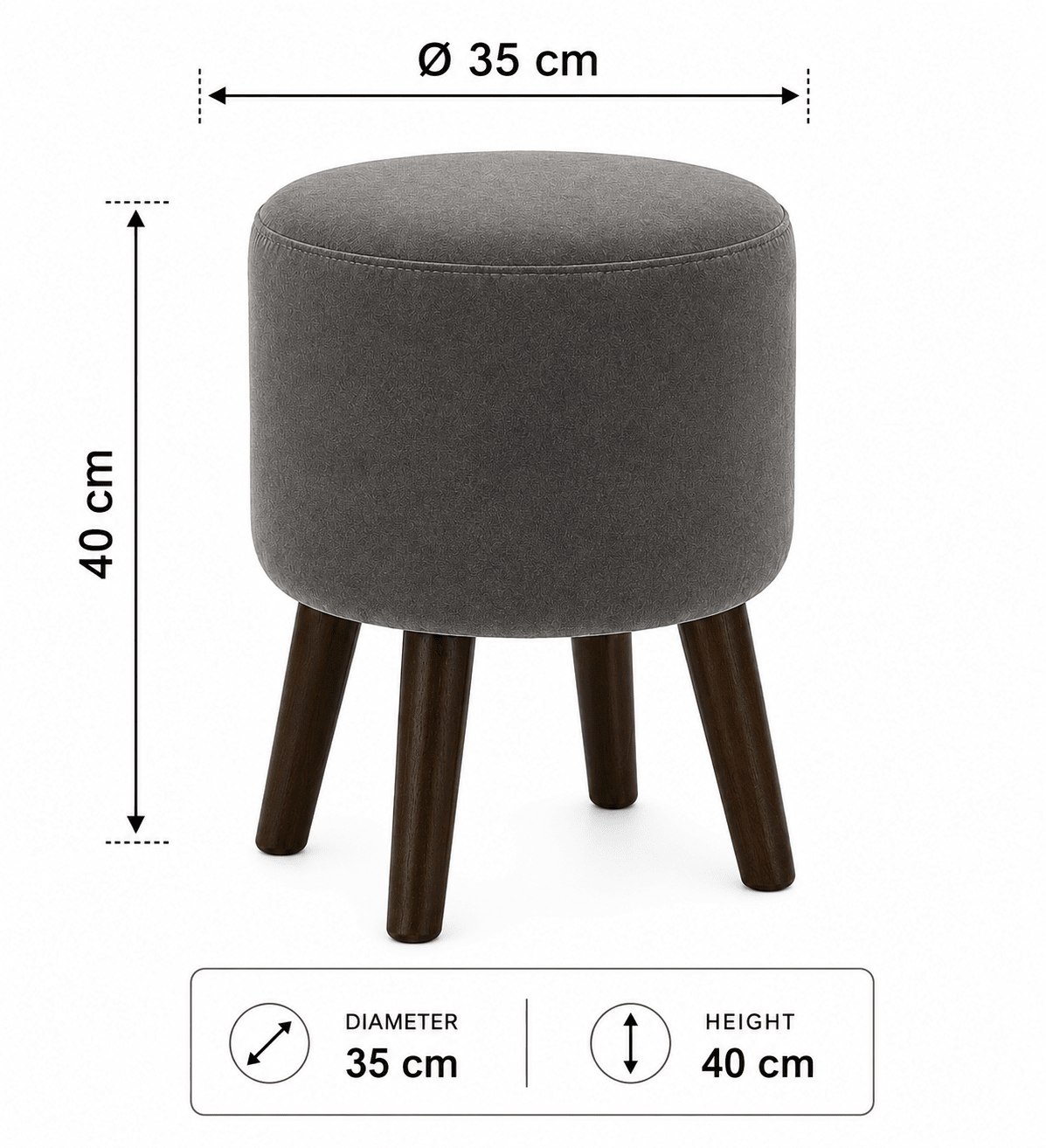 Mistwood Curve Ottoman - Plush Livings