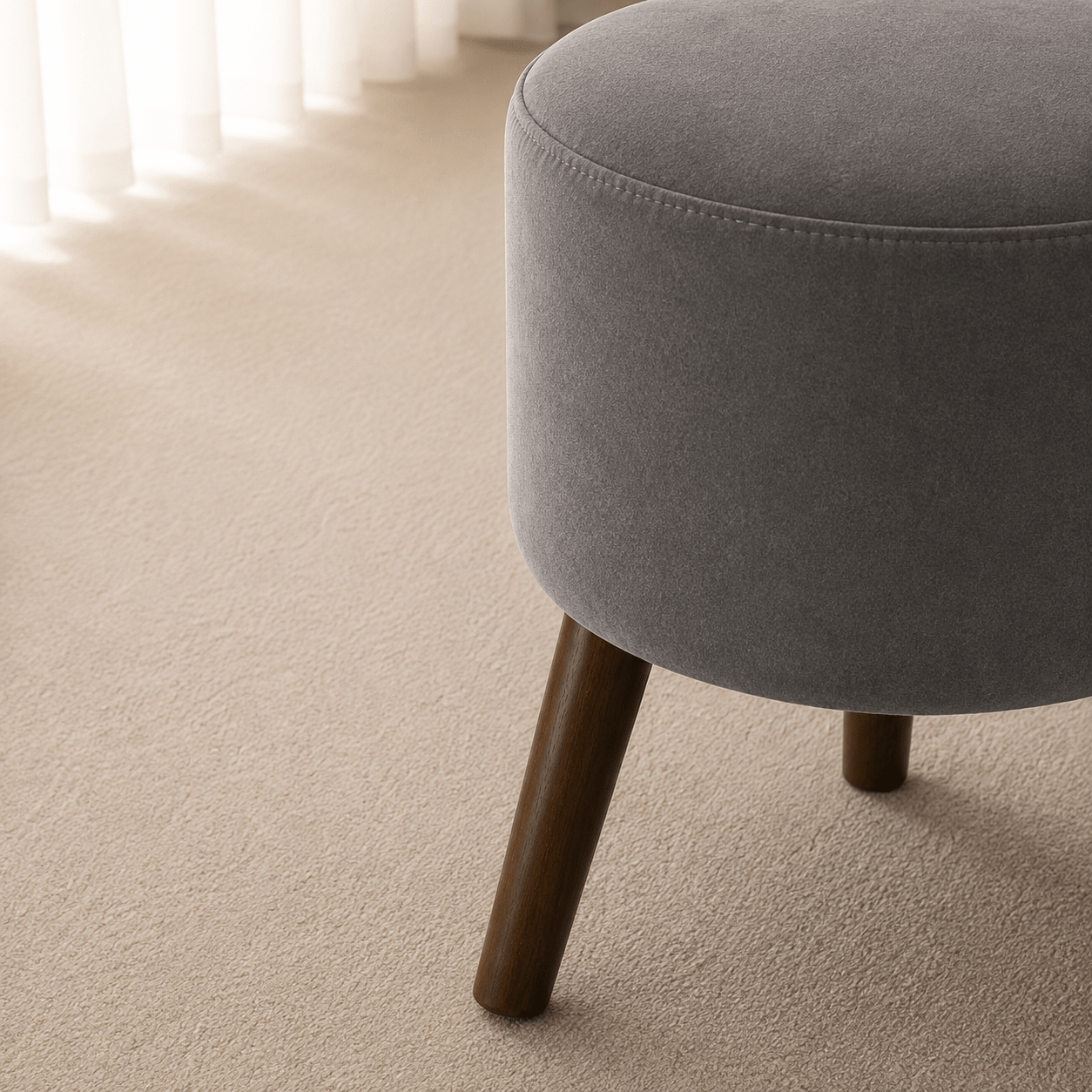 Mistwood Curve Ottoman - Plush Livings