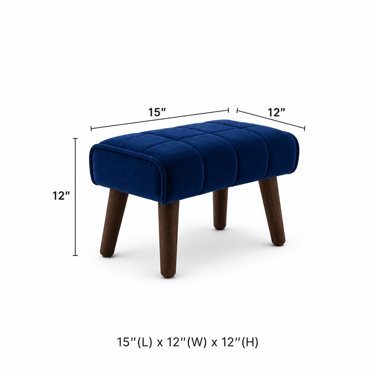Navy Muse Ottoman - Plush Livings