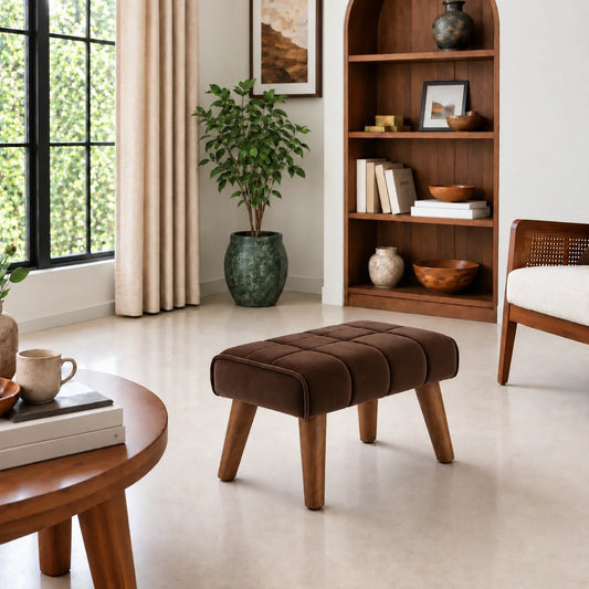 Walnut Dusk Ottoman - Plush Livings